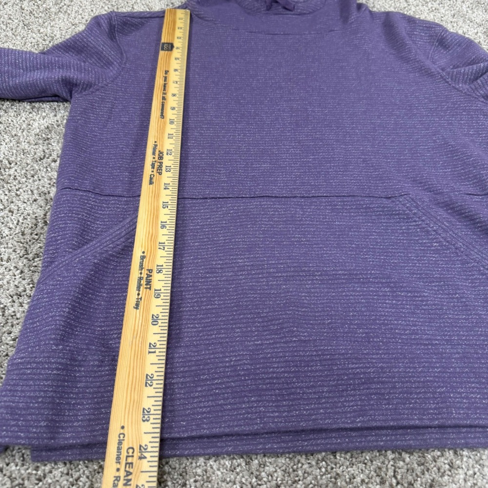Champion Elite Womens Purple Textured Pullover Hoodie Sweatshirt Medium Ribbed - Picture 6 of 8